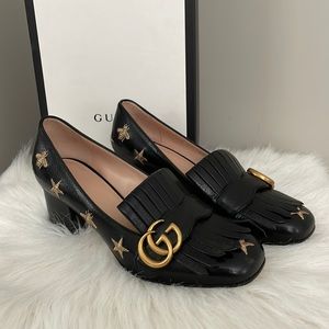 Gucci marmot heeled loafer